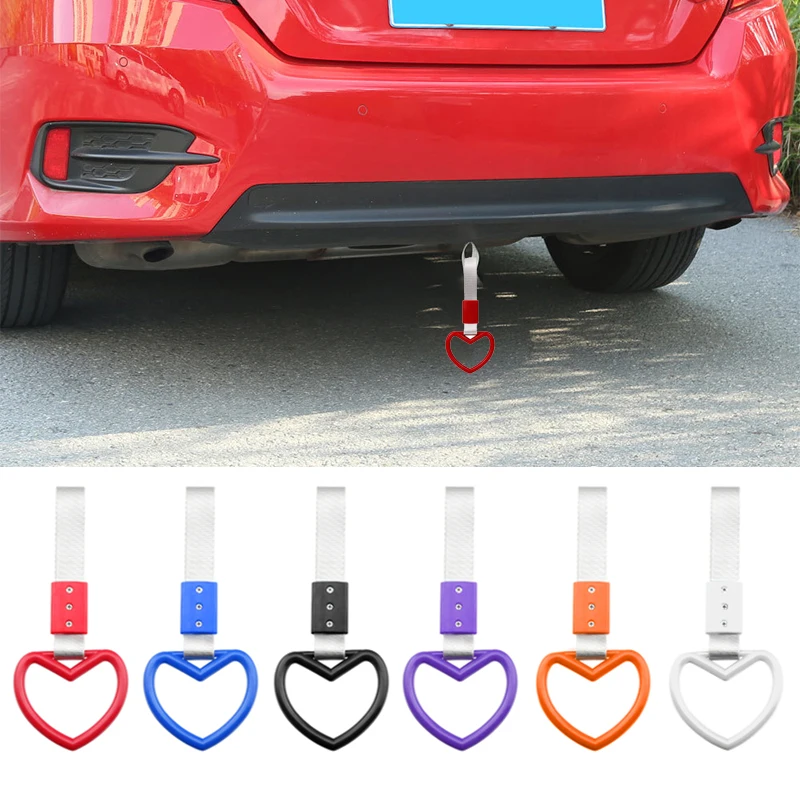 Car Accessories Jdm - Car Rear Bumper Warning Heart Pendant