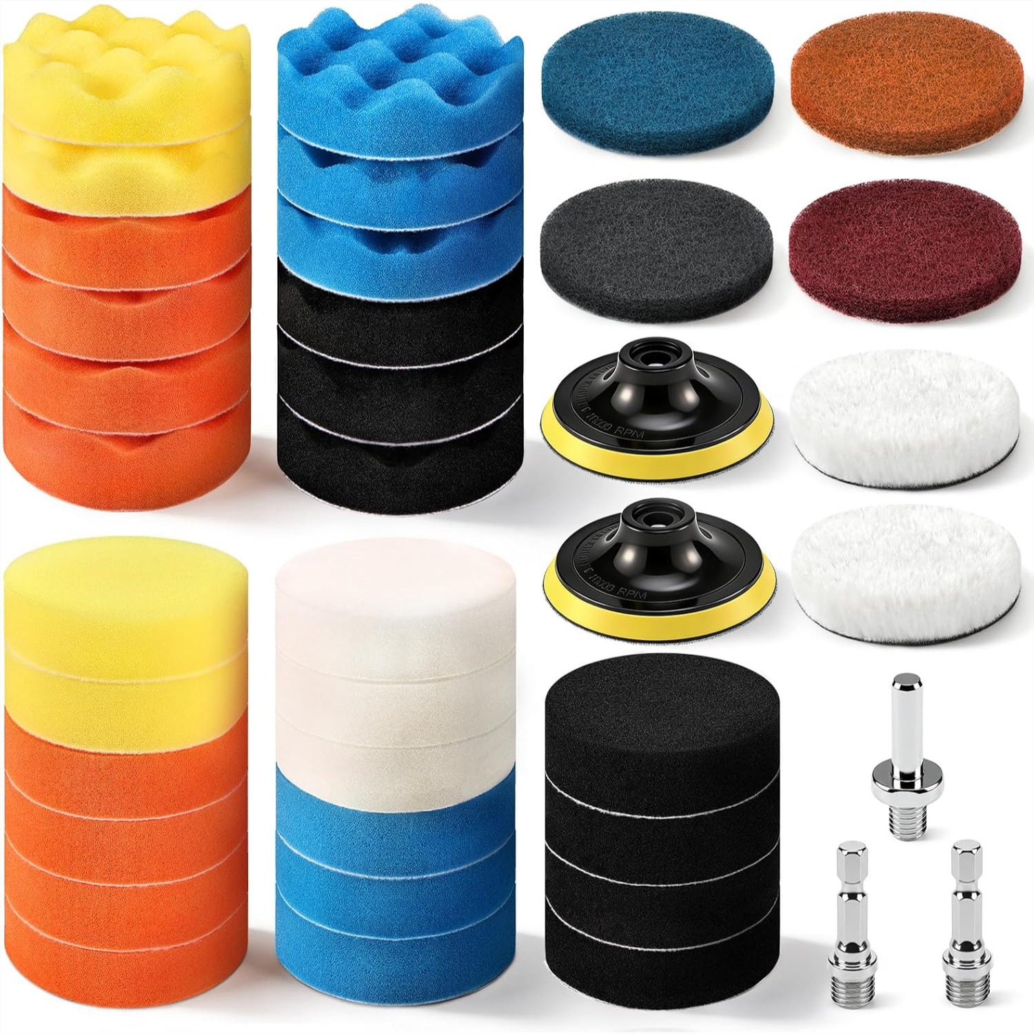 Car Wax Polishing Pad - 38 Pcs 3 Inch Car Polishing