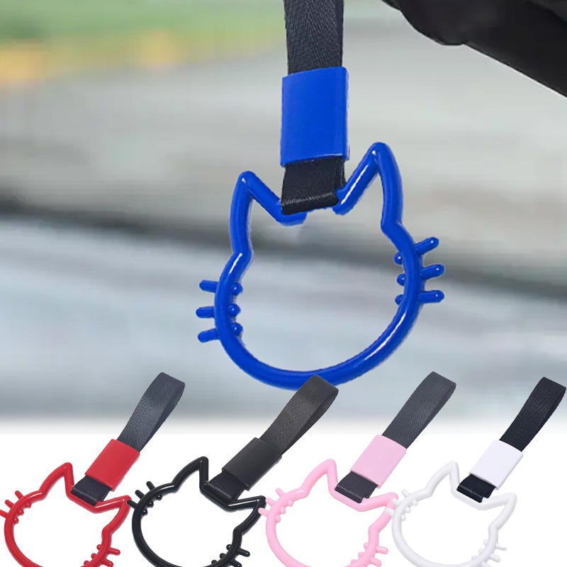 Car Accessories Jdm - 1Pcs Jdm Tsurikawa Ring Cat Car