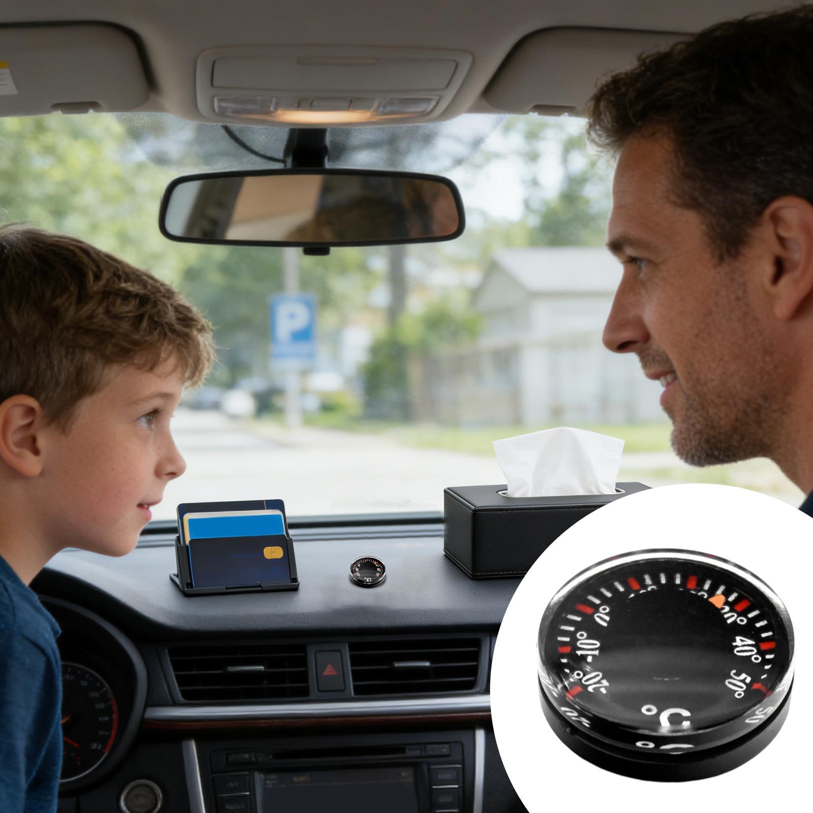 Car Accessories Inside - 1PC Mini Car Thermometer Battery-free Dashboard
