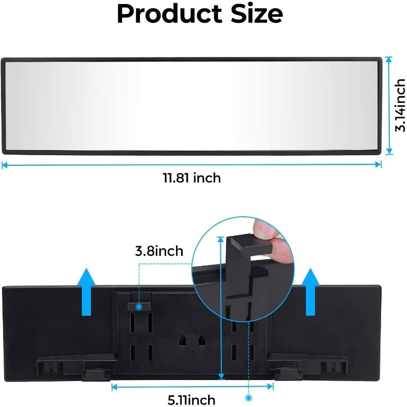 Universal 12 Inch Panoramic Co - Car Blind Spot Mirror avaliação e preço