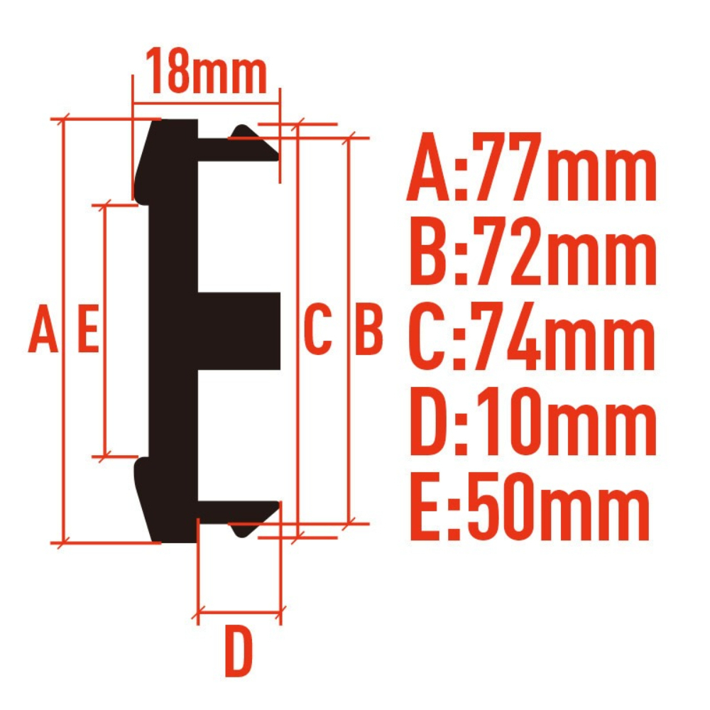 4pcs 77MM Clips 72MM JDM W WOR - Car Accessories Jdm avaliação e preço