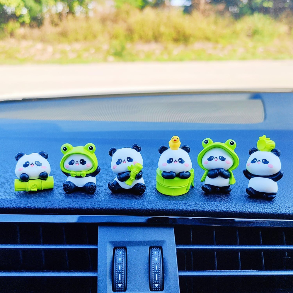 6Pcs Panda Car Dashboard Decor - Car Blind Spot Mirror avaliação e preço