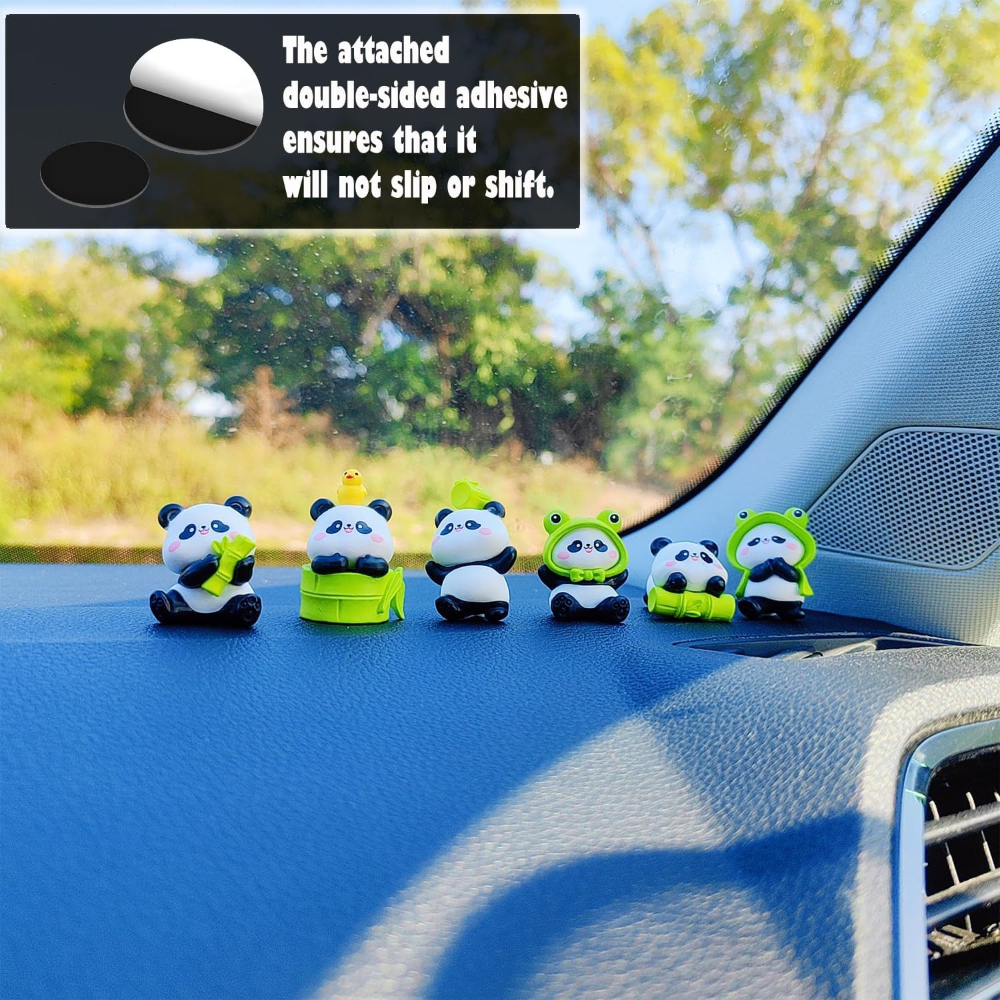 6Pcs Panda Car Dashboard Decor - Car Blind Spot Mirror avaliação e preço
