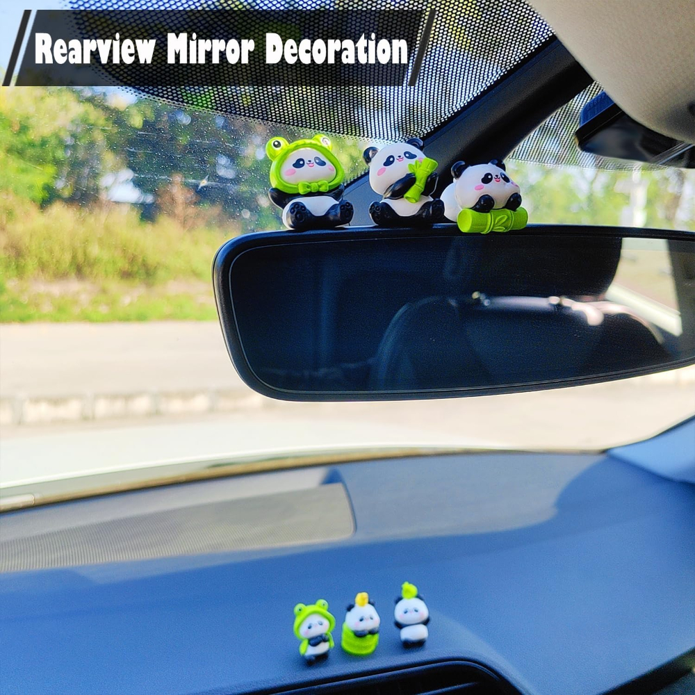 6Pcs Panda Car Dashboard Decor - Car Blind Spot Mirror avaliação e preço