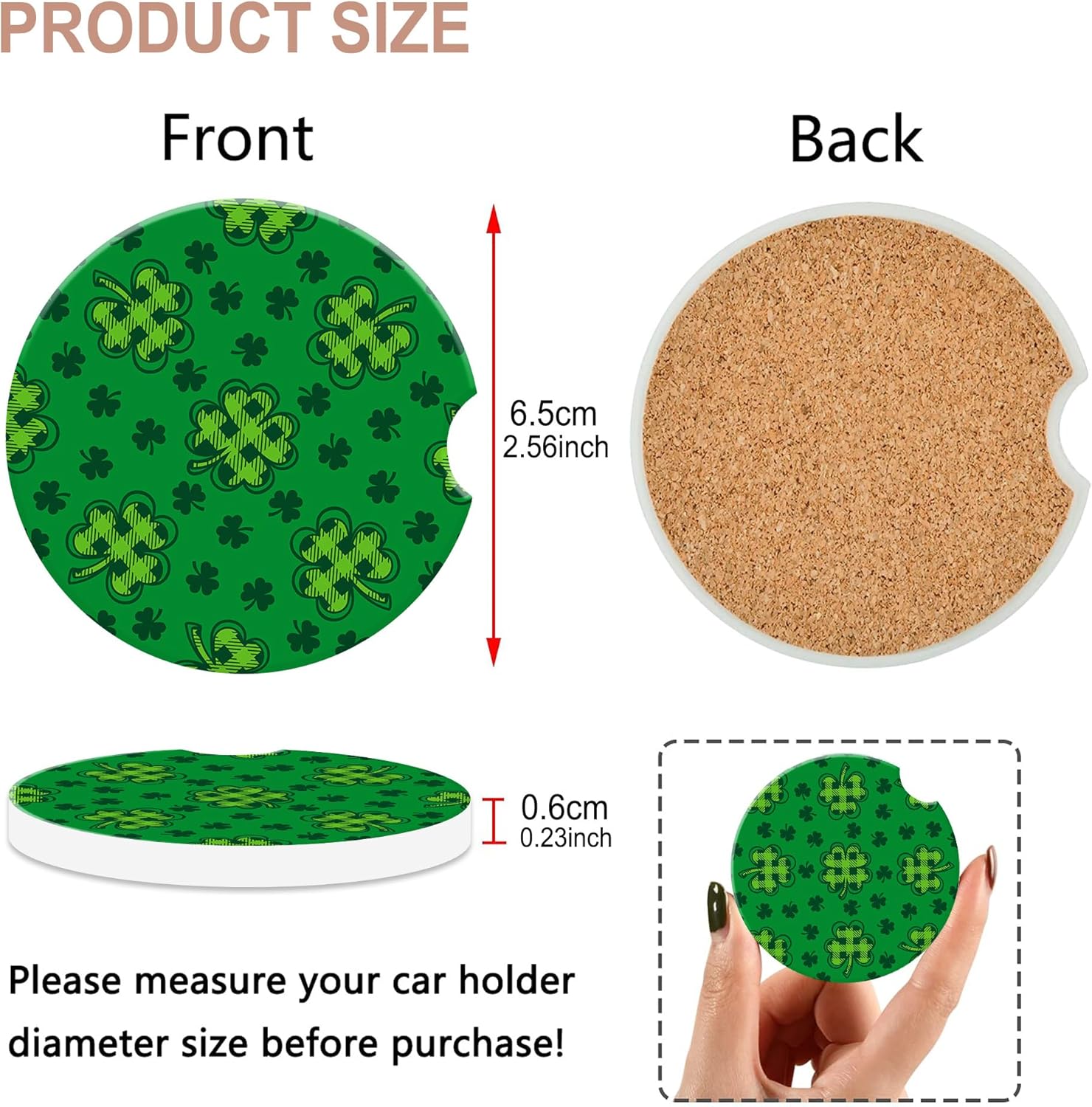 Car Coaster for Cup Holders,Gr - Car Accessories Cork avaliação e preço