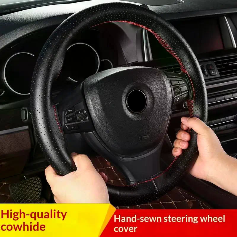 Hand Sewn Car Steering Wheel P - Steering Wheel Cover avaliação e preço