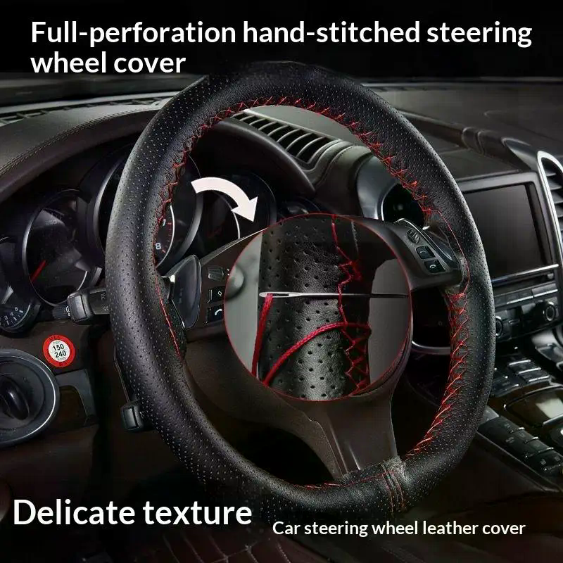 Hand Sewn Car Steering Wheel P - Steering Wheel Cover avaliação e preço