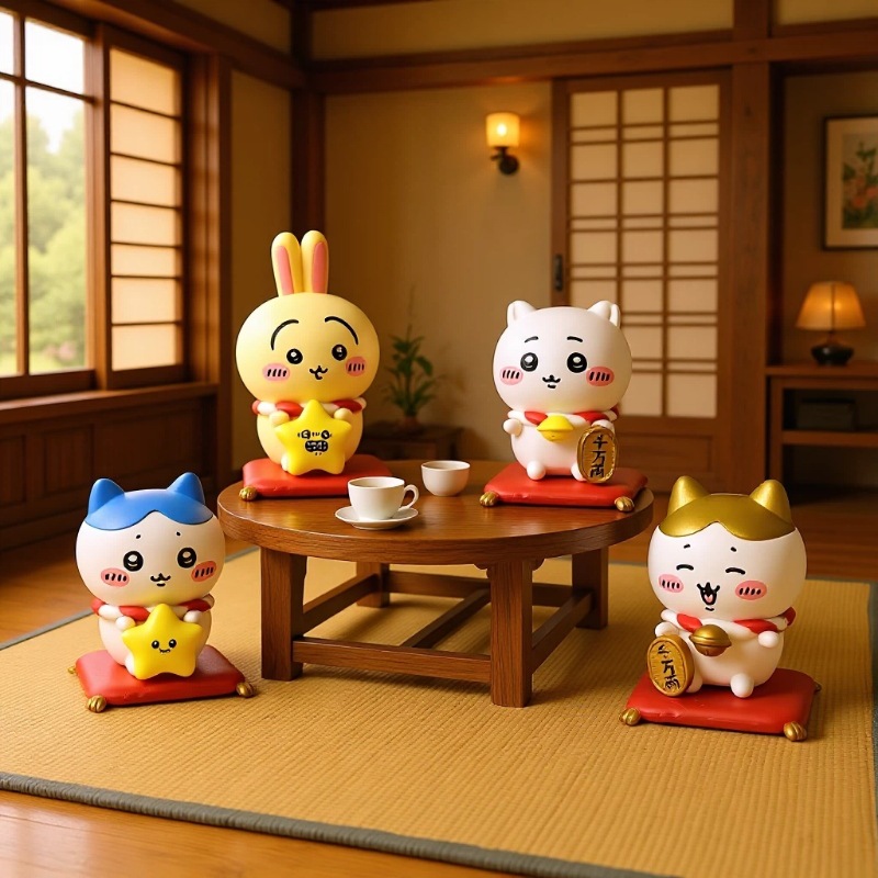 Kawaii CKW Lucky Cat Figurine  - Car Accessories For Decoration avaliação e preço