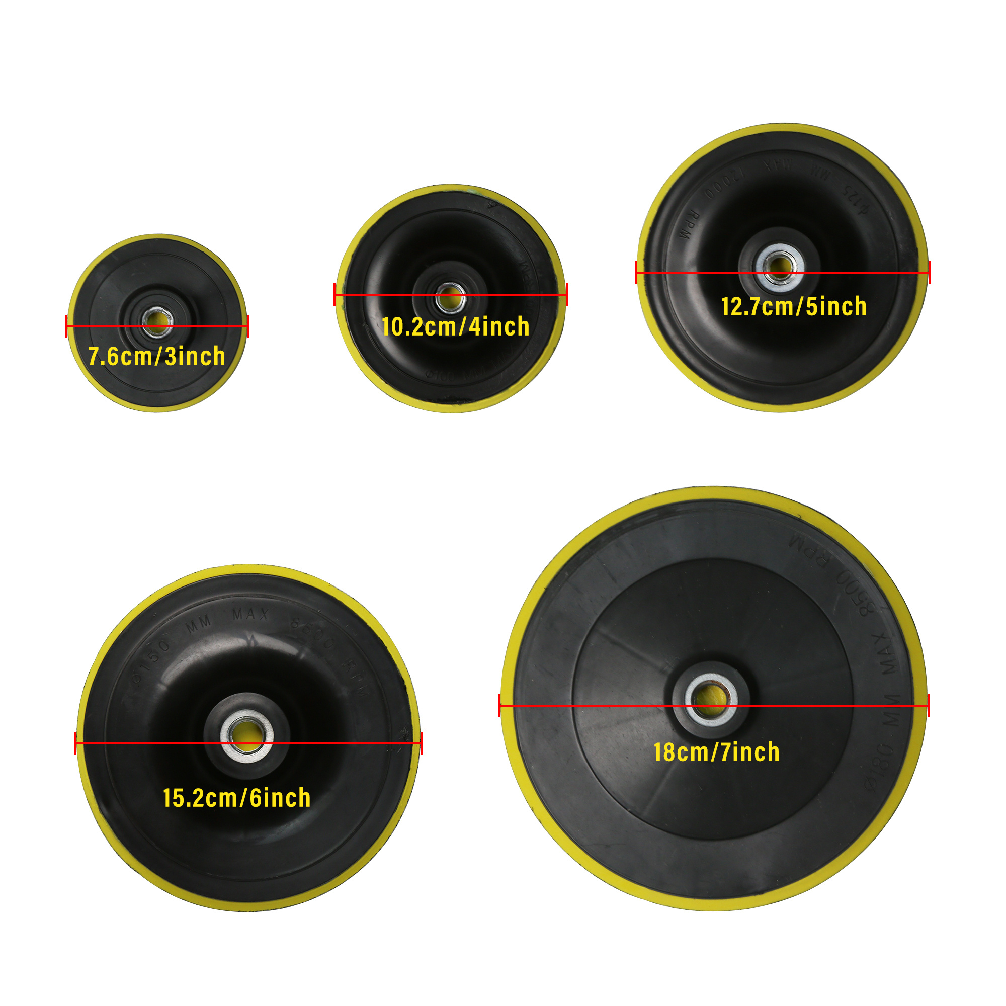 10PCS (8Pads+1Sucker+1Screw) C - Car Wax Polishing Pad avaliação e preço