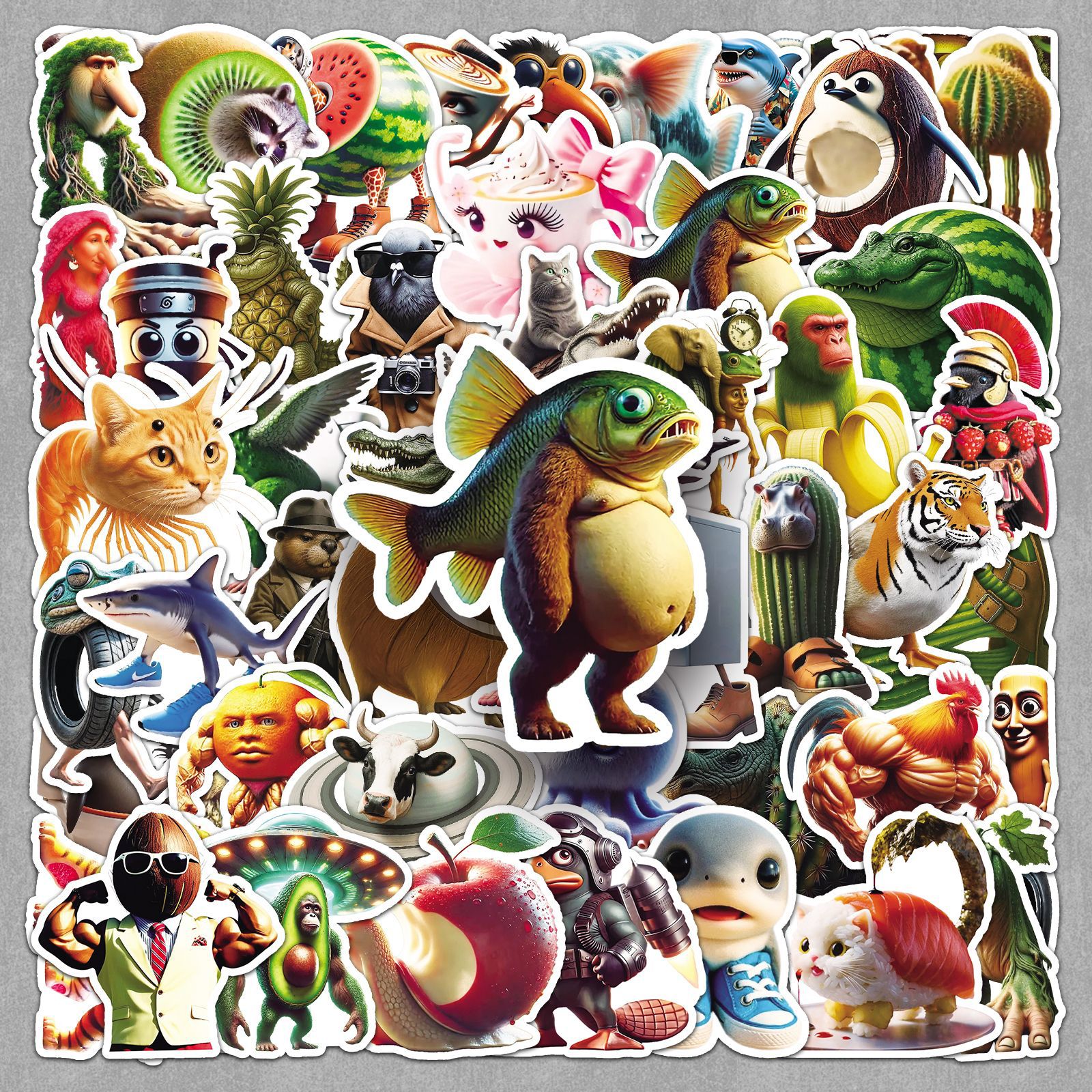 50PCS Italian Brainrot Sticker - Car Accessories Quotes avaliação e preço