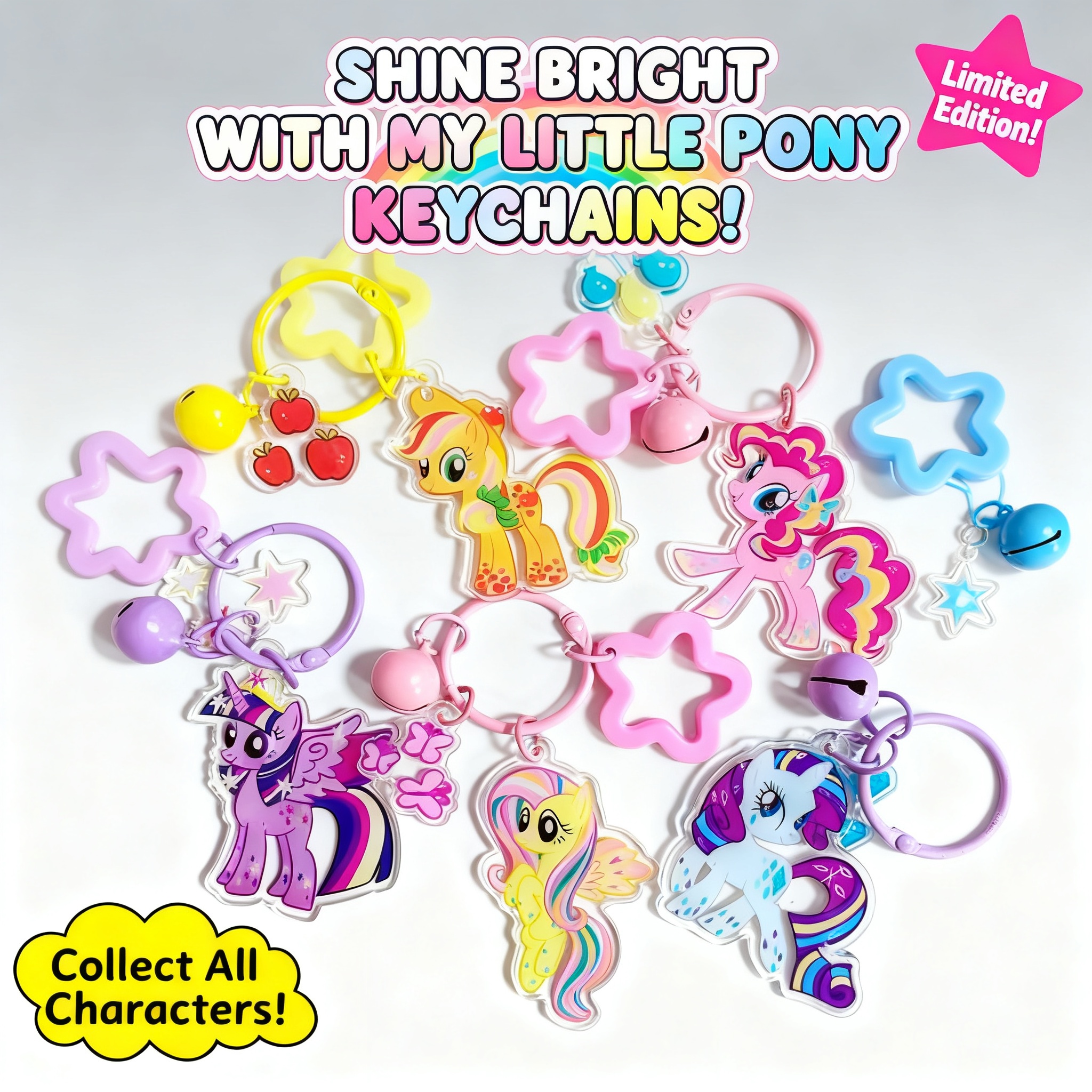 Anime Kawaii Unicorn Keychain  - Car Accessories For Decoration avaliação e preço