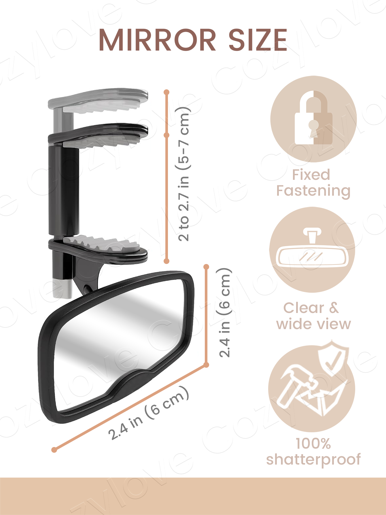 1PC & 2PC Clip-On Baby Car Mir - Car Blind Spot Mirror avaliação e preço
