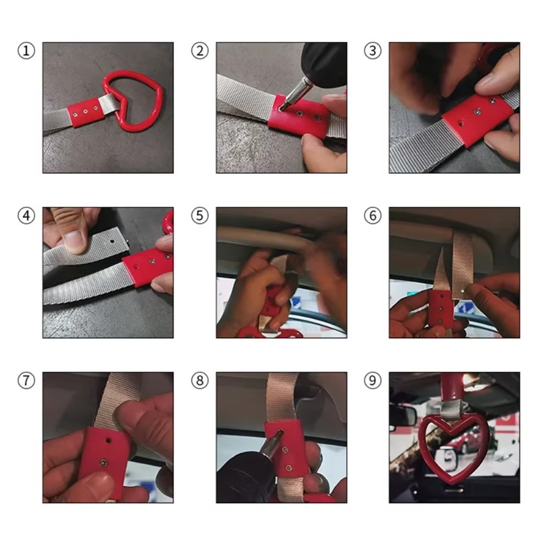 1PC New JDM Tsurikawa Handle R - Car Accessories Jdm avaliação e preço