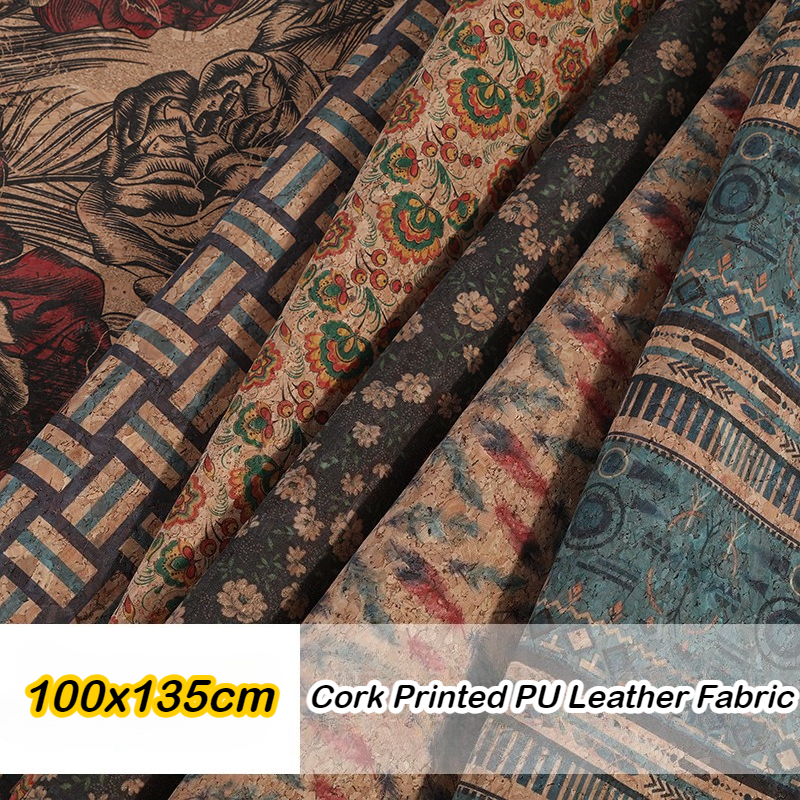Cork Printed PU Leather Fabric - Car Accessories Cork avaliação e preço