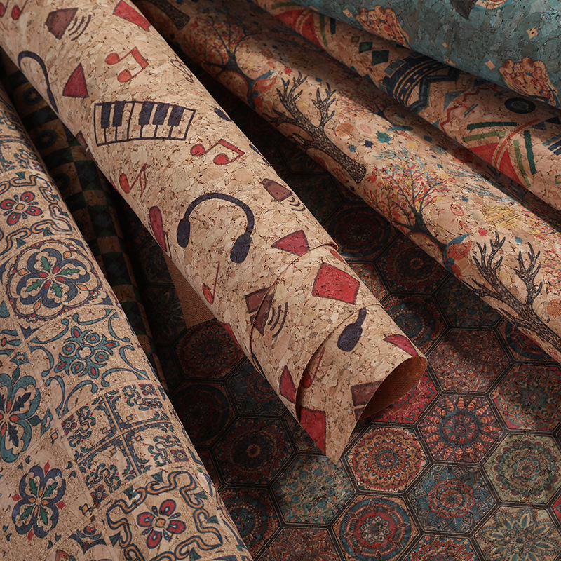 Cork Printed PU Leather Fabric - Car Accessories Cork avaliação e preço