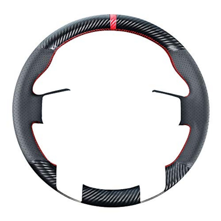 DIY Stitching Carbon Fiber Ste - Steering Wheel Cover avaliação e preço