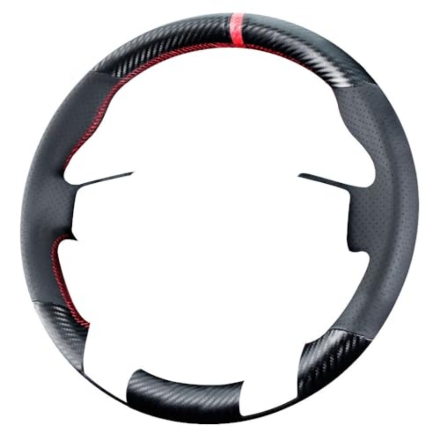 DIY Stitching Carbon Fiber Ste - Steering Wheel Cover avaliação e preço