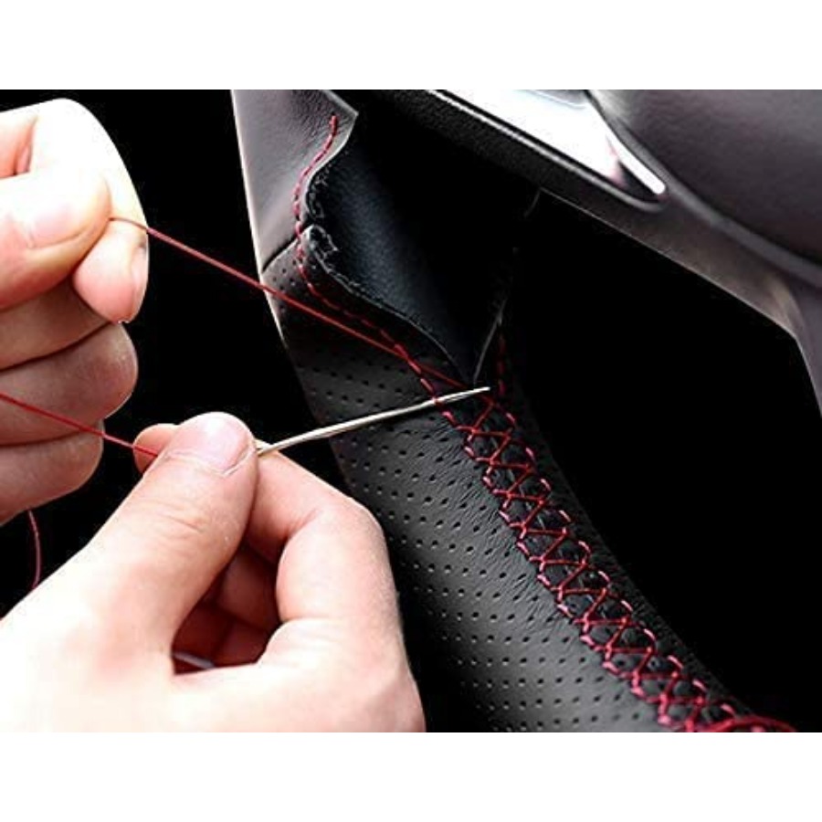 DIY Stitching Carbon Fiber Ste - Steering Wheel Cover avaliação e preço