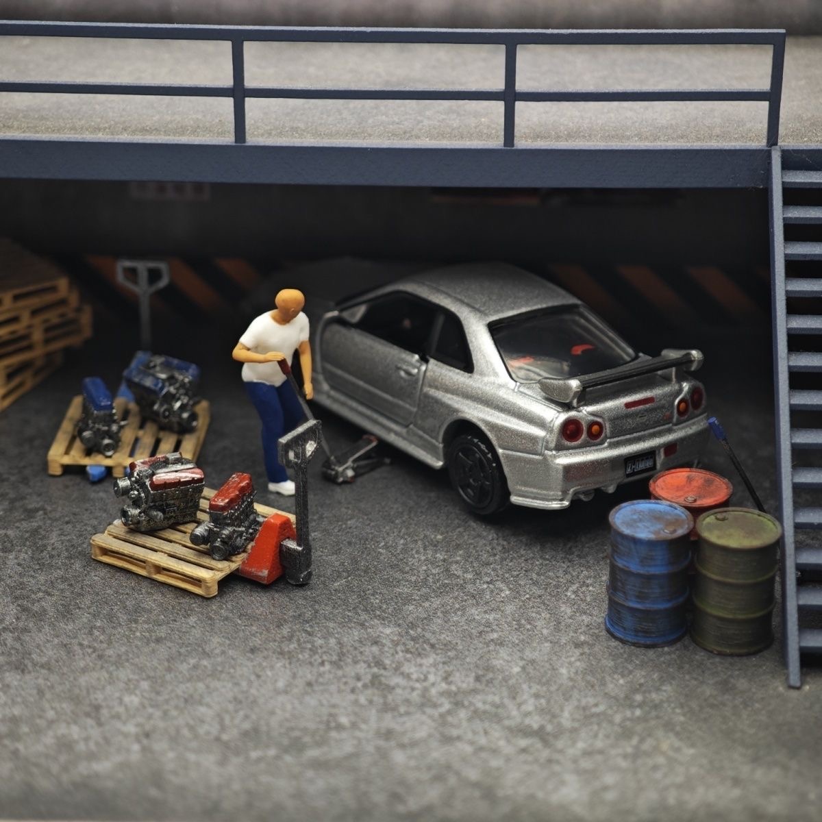 1:64 Car Model Repair Shop Sce - Car Accessories For Decoration avaliação e preço
