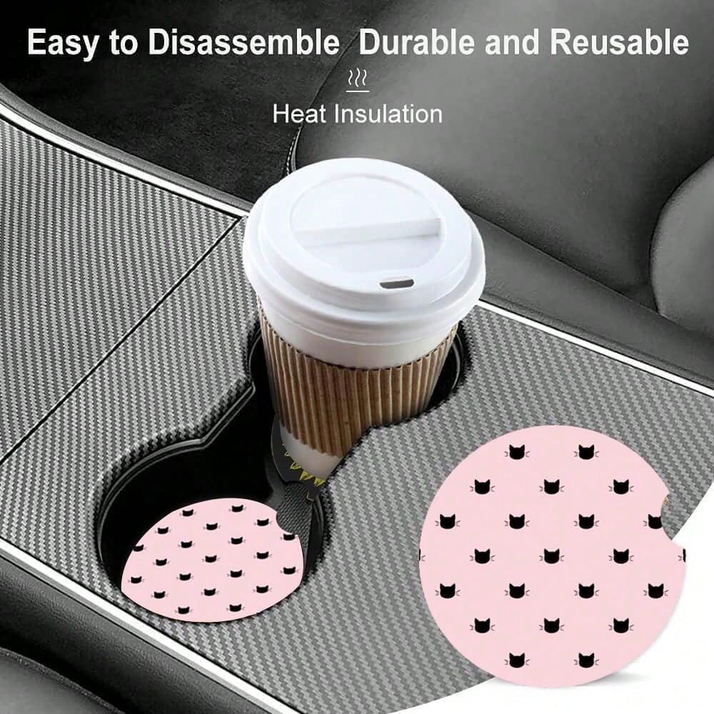 NEW- Absorbent Car Cupholder C - Car Accessories Cork avaliação e preço