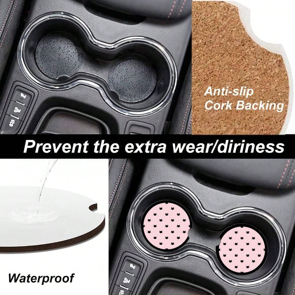 NEW- Absorbent Car Cupholder C - Car Accessories Cork avaliação e preço