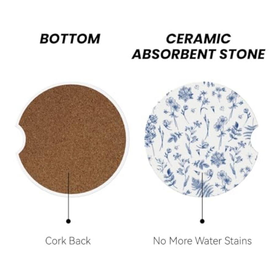 Car Coasters for Cup Holder Ab - Car Accessories Cork avaliação e preço