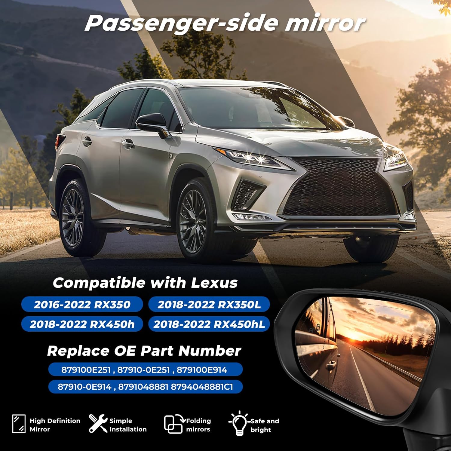 Left Car Rearview Mirror For L - Car Blind Spot Mirror avaliação e preço