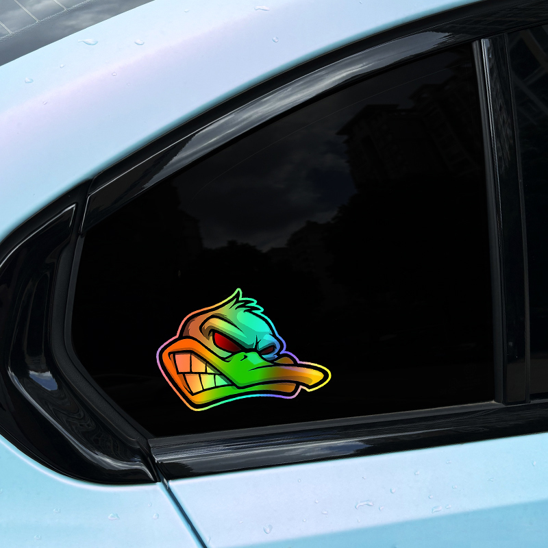 1PC Funny Cartoon Angry Duck H - Car Accessories Quotes avaliação e preço