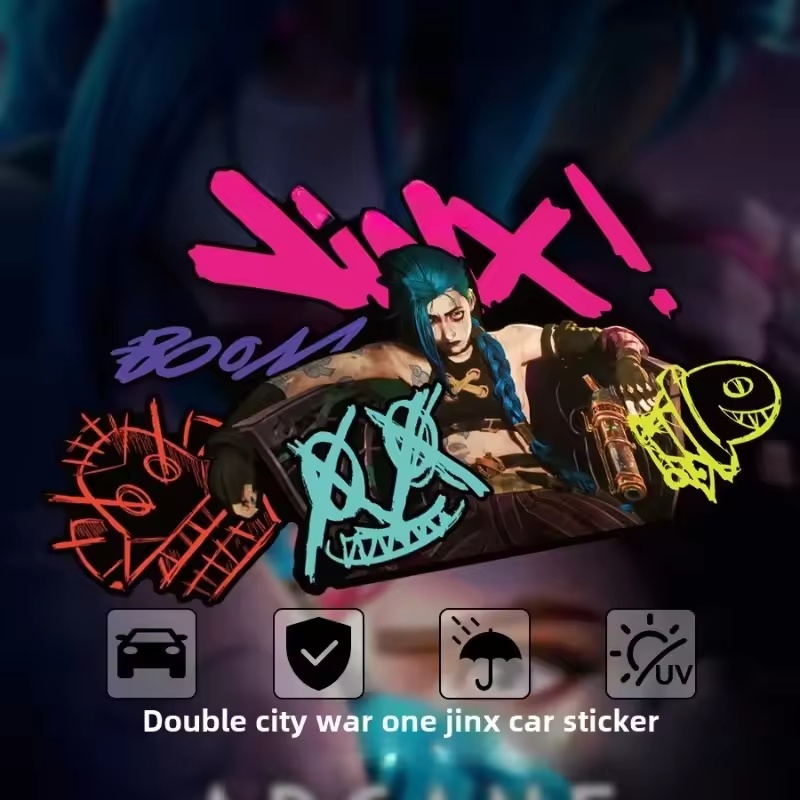 Arcane Jinx Graffiti Reflectiv - Car Accessories For Decoration avaliação e preço