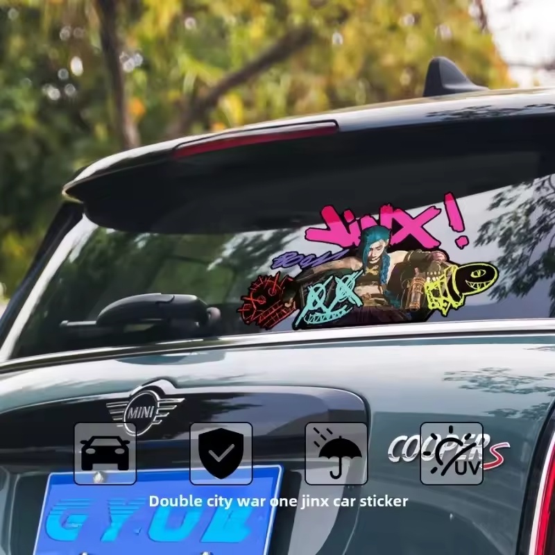 Arcane Jinx Graffiti Reflectiv - Car Accessories For Decoration avaliação e preço