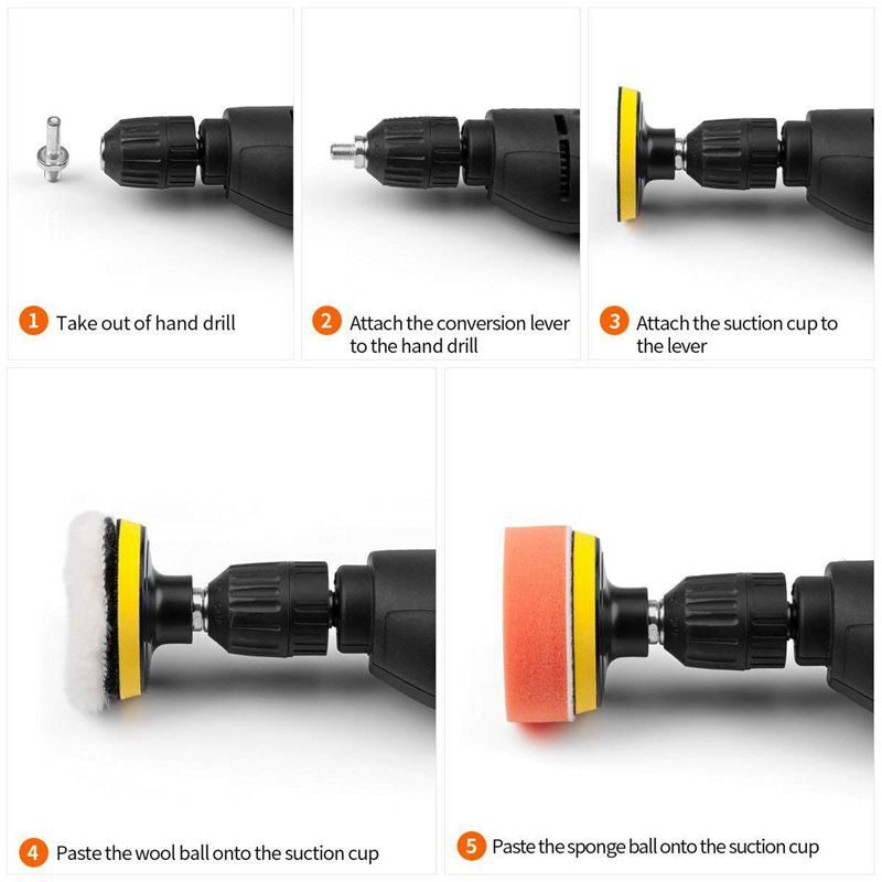 3inch 75mm Buffing Sponge Pad  - Car Wax Polishing Pad avaliação e preço