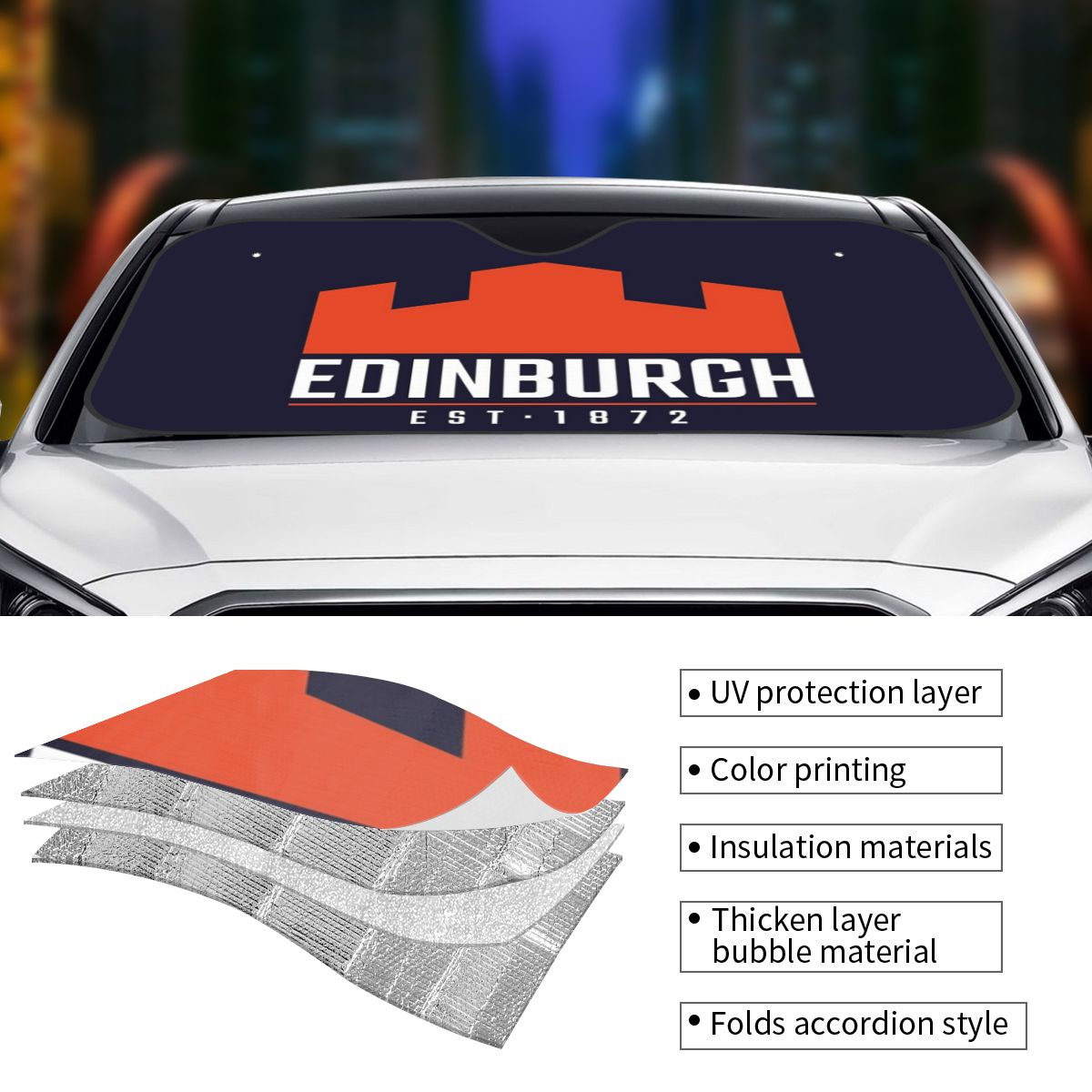 The Edinburgh Rugby Logo 2 Sun - Car Accessories Edinburgh avaliação e preço