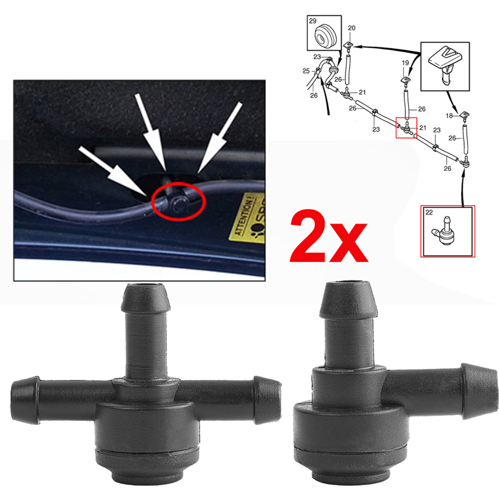 2pcs Front Windscreen Wiper Wa - Car Accessories Uk avaliação e preço