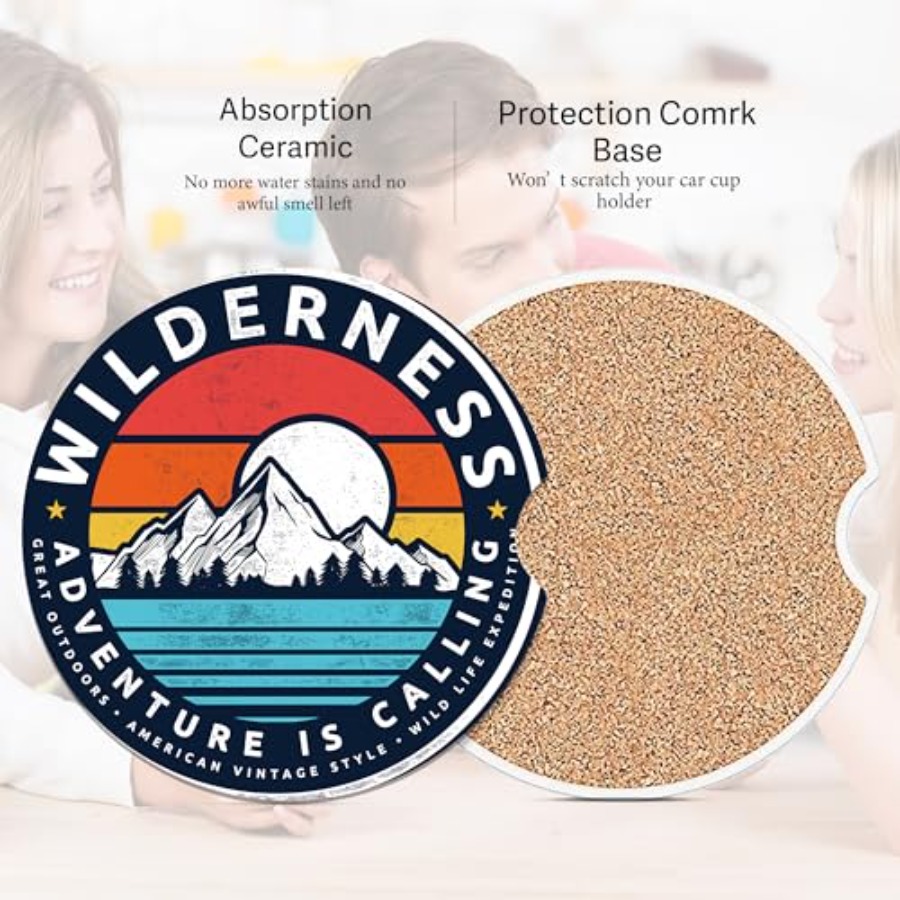 Wilderness Mountain Car Coaste - Car Accessories Cork avaliação e preço