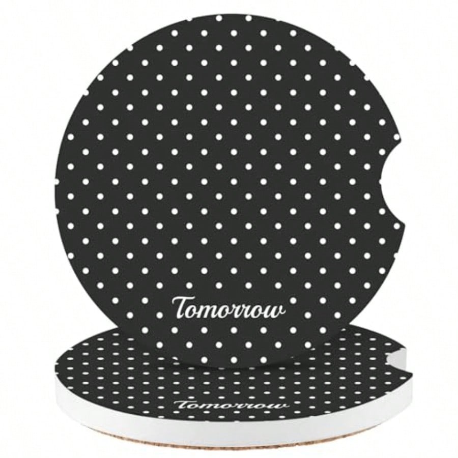 C Fasion Poa Dot Car Coasters  - Car Accessories Cork avaliação e preço