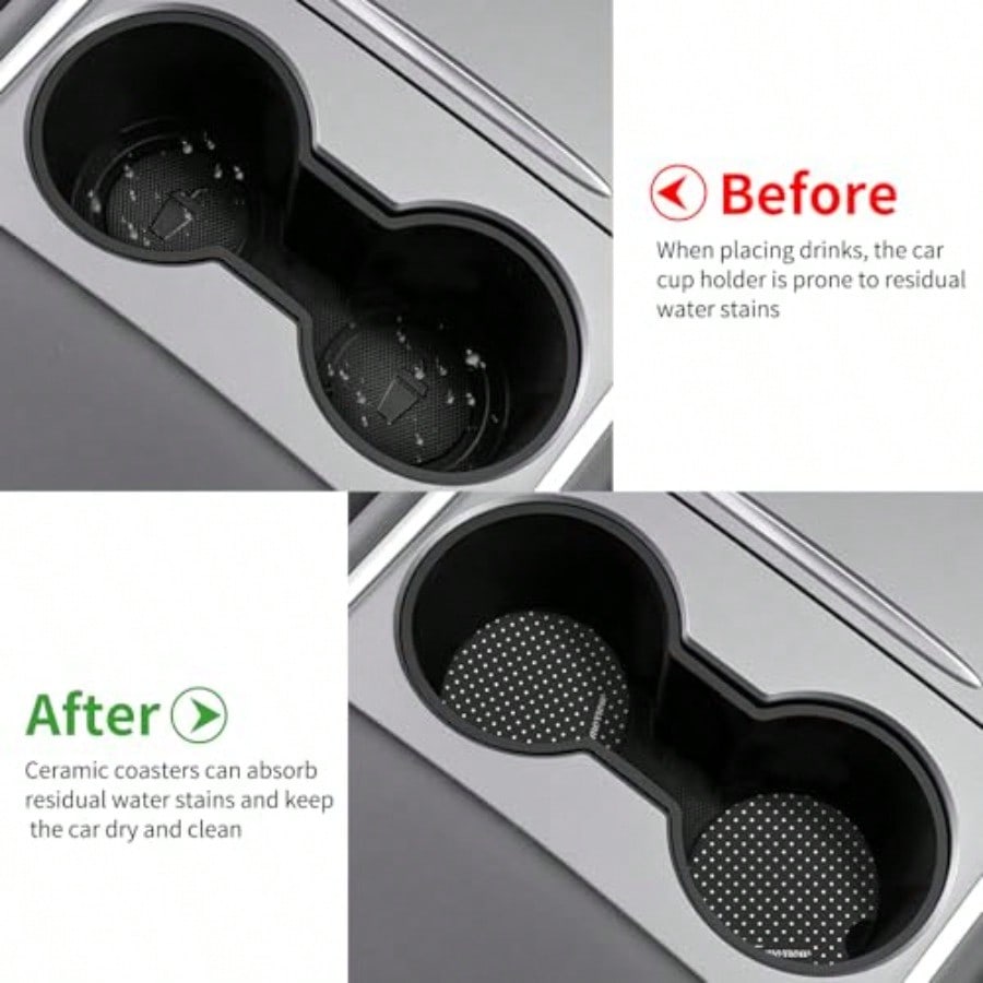C Fasion Poa Dot Car Coasters  - Car Accessories Cork avaliação e preço