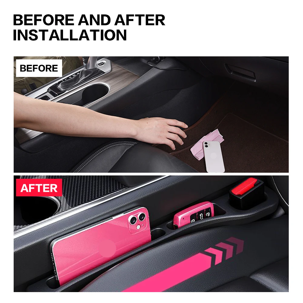 2PCS Car Seat Gap Filler Betwe - Car Accessories Quirky avaliação e preço