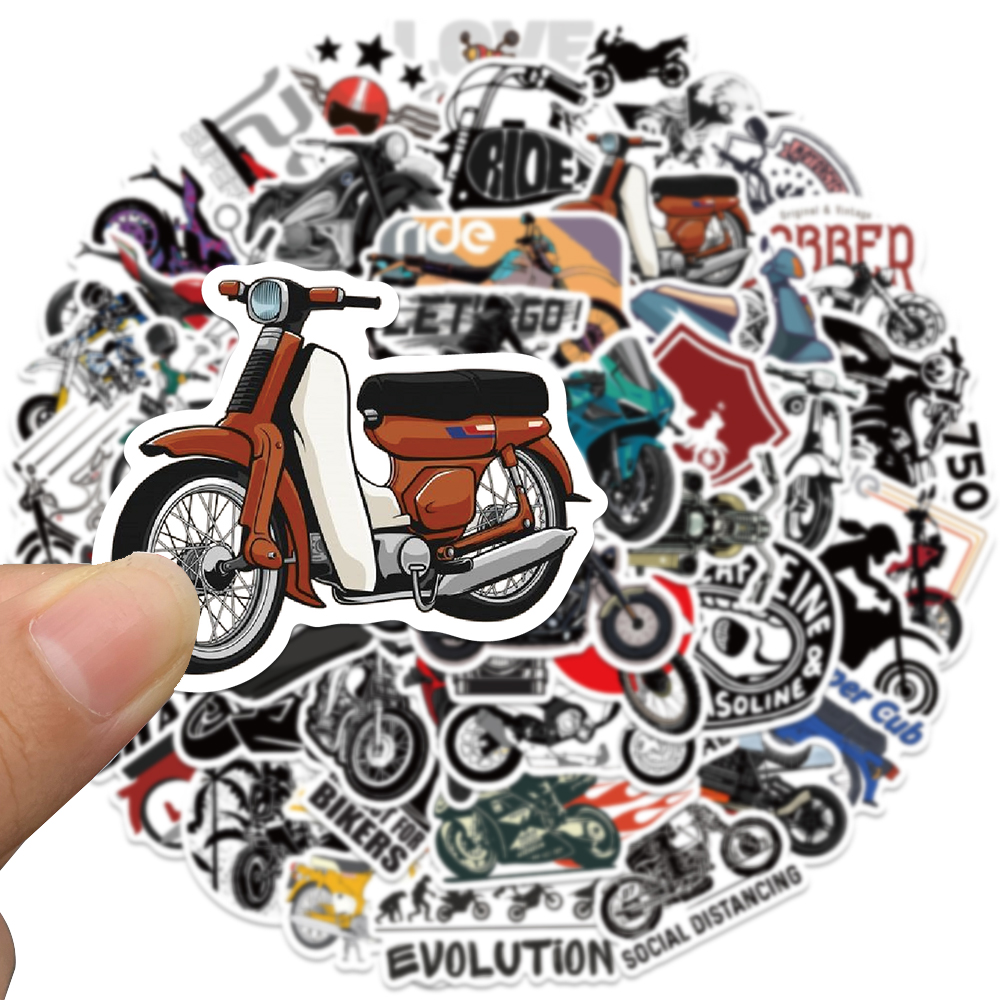 50pcs Retro Motorcycle Sticker - Car Accessories Quotes avaliação e preço