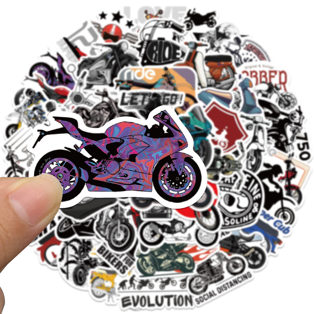 50pcs Retro Motorcycle Sticker - Car Accessories Quotes avaliação e preço