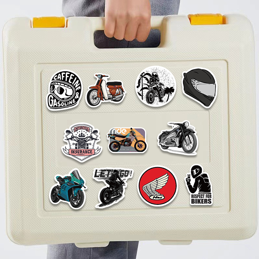 50pcs Retro Motorcycle Sticker - Car Accessories Quotes avaliação e preço