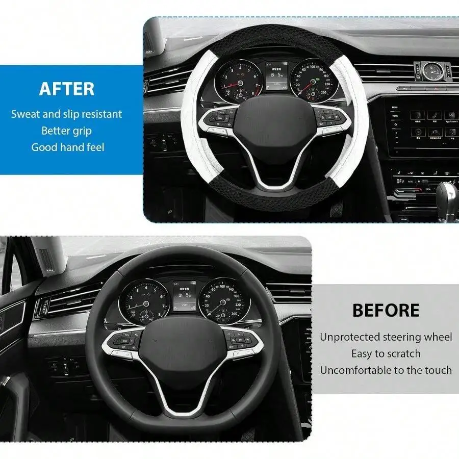 Car Steering Wheel Cover Anti- - Steering Wheel Cover avaliação e preço