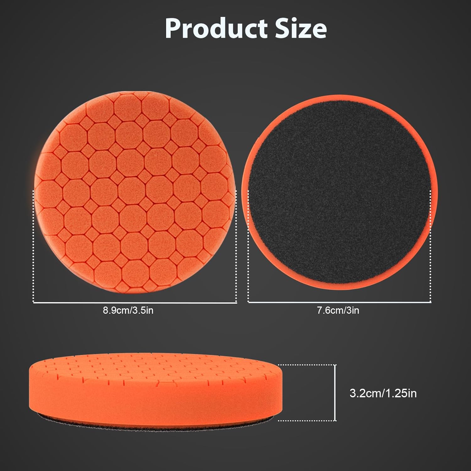 5 Pack 3.5 Inch Buffing Polish - Car Wax Polishing Pad avaliação e preço