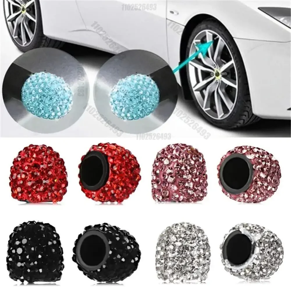 2/4PCS Diamond Car Tire Valve  - Steering Wheel Cover avaliação e preço