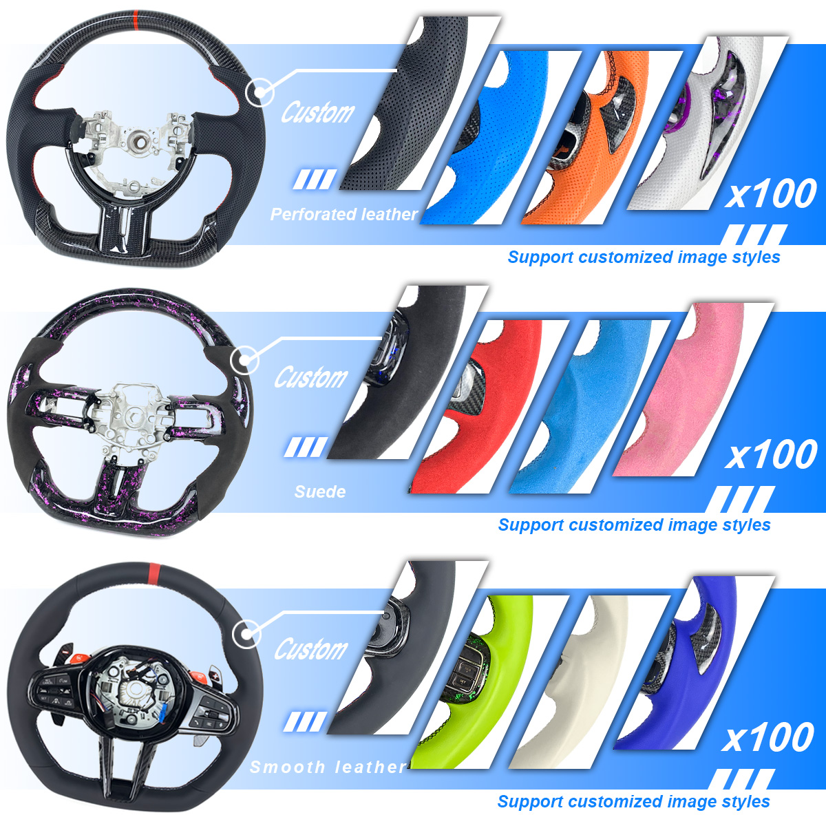 Custom Car Interior LED Carbon - Steering Wheel Cover avaliação e preço