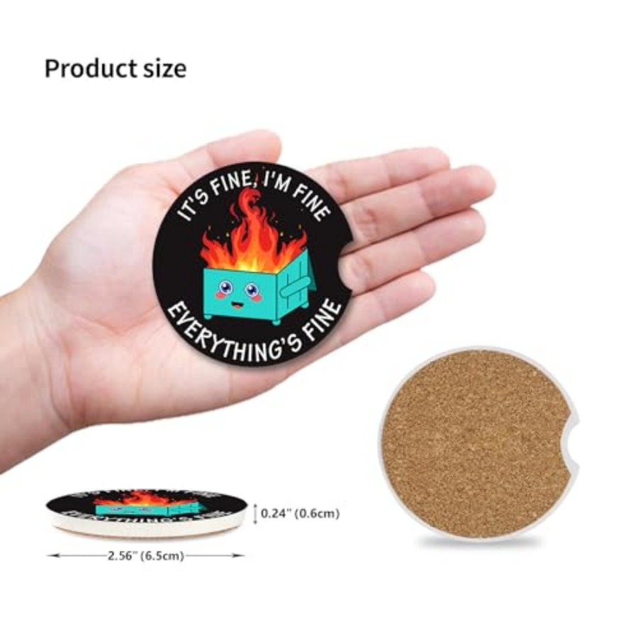 Car Coasters for Drinks Absorb - Car Accessories Cork avaliação e preço